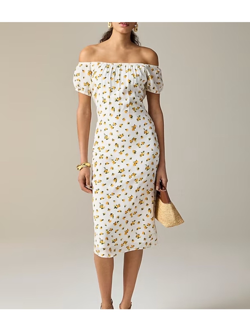 J. Crew Off the Shoulder Slip Dress